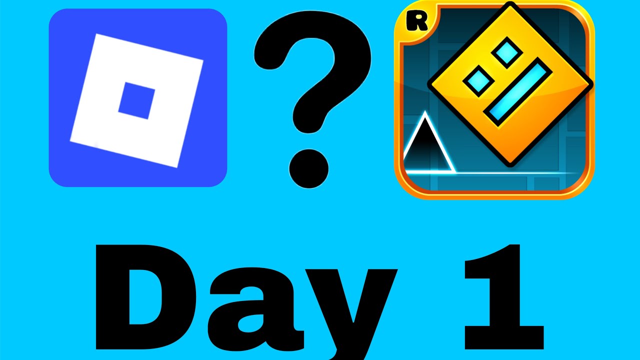 Day 1 Beating (almost) all Roblox Geometry Dash levels! - YouTube