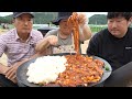 낙지는 매워야 제 맛! 솥뚜껑 매운 낙지덮밥! (Hot Spicy Stir-fried Octopus with Rice) 요리&먹방!! - Mukbang eating show