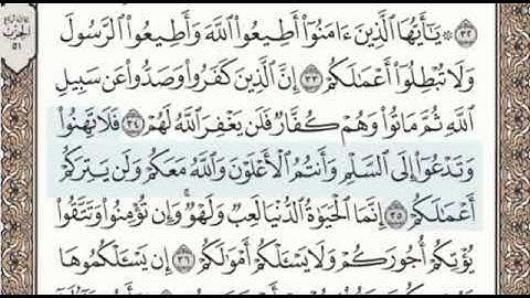 سورة محمد الصفحة 510 الشيخ محمد صديق المنشاوي