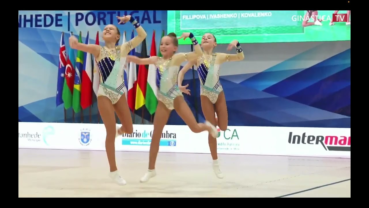 KAZAKHSTAN (KAZ 2)- TRIO YOUTH finals Aerobic gymnastic Fig open 2024, CANTANHEDE