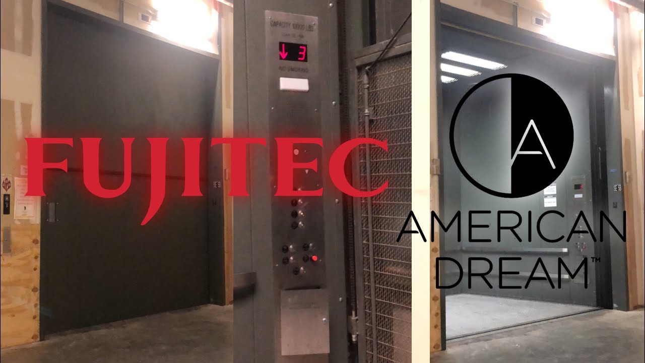 GINORMOUS Fujitec Traction Freight Elevators - American Dream Mall - East Rutherford, NJ