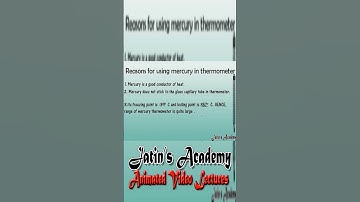 What are the reasons for using mercury as a thermometric fluid? #shorts #physics #viralshorts #icse
