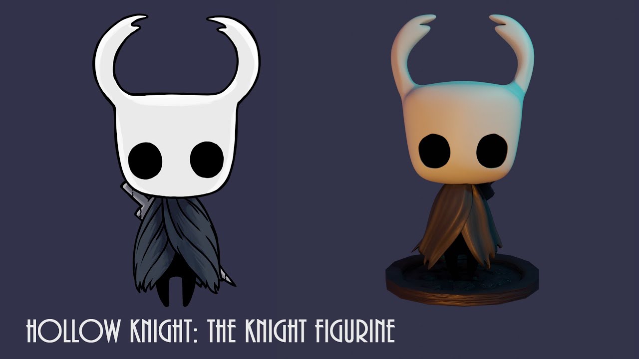 Hollow Knight| The Knight Figurine| Time-Lapse| Blender - YouTube