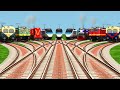 All Railroad Realistic At Trains Crossing Express Tracks l Supar Fast High Speed Crossing Tracks 