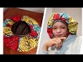 how I sew my satin bonnet with elastic band