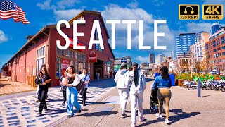 Seattle Alaskan Way & 1st Avenue Walk | Downtown Seattle Tour 2025 [4K/60fps HDR]