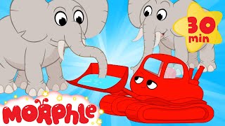 my red bulldozer and the elephants mila and morphle cartoons for kids