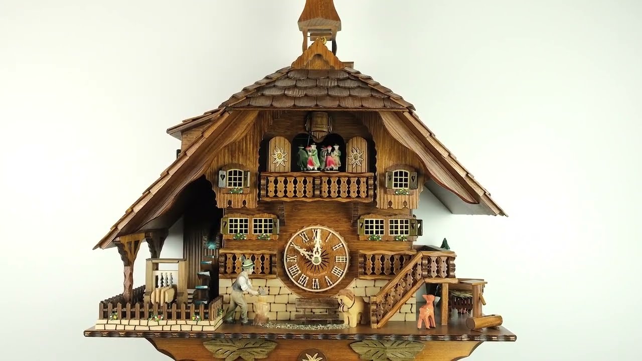 Horloge coucou traditionnelle mouvement 8 jours 68cm de Anton Schneider