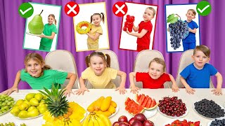 Kinder wählen leckere und gesunde Süßigkeiten | Gesunde Ernährung für Kinder