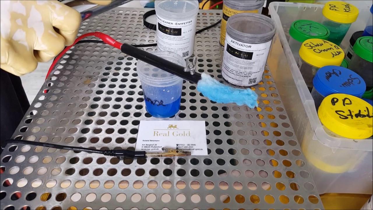 Bronze Elektrolyt Real Gold Selber Vergolden Youtube