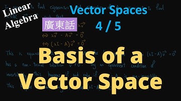 Basis of a Vector Space (Cantonese/廣東話) 向量空間的基