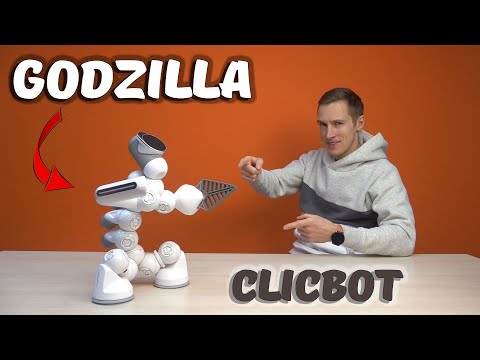 GODZILLA уже тут! -- Обзор робота CLICBOT с кучей модификаций и программированием!