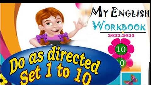 Do As Directed | Class 10 PSEB| My English Workbook Set 1 To 10