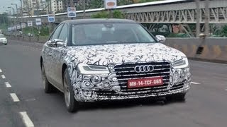 2014 Audi A8 Facelift with Matrix LED Lights Spied Testing In Mumbai!