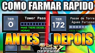 NOVO MÉTODO! COMO FARMAR PASS SIMPLES E RÁPIDO! (All Star Tower Defense)  Ep. #06 
