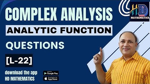 questions of analytic functions complex analysis in hindi Bsc csir net jam maths by Hd sir
