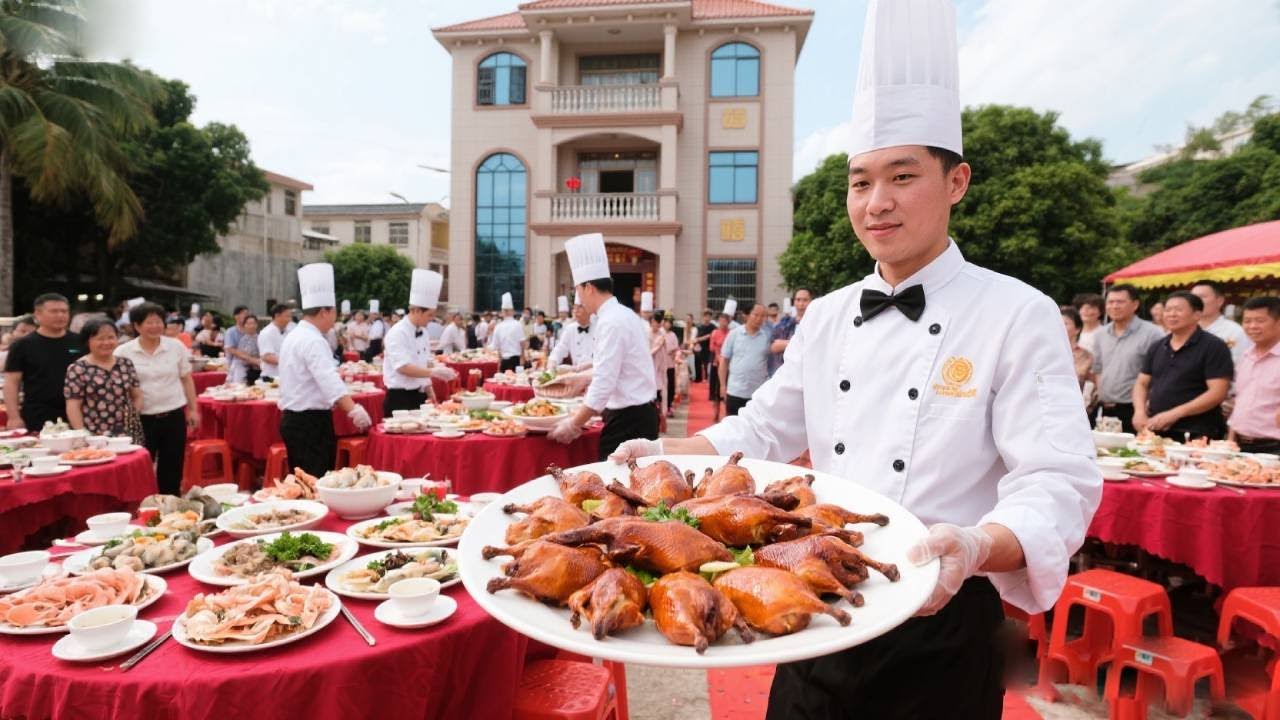 来广东茂名农村搂席，新娘美若天仙 1800一桌的出阁宴，太丰盛了【我是忐忑妞】