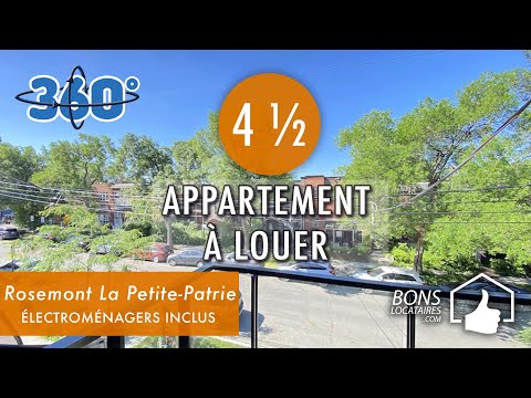 Appartement à louer / Visite virtuelle / Apartment Tour / Rosemont 4 ½ (BonsLocataires.com)