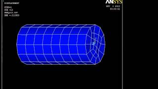 Free Vibration of a Steel Circular Cylinder/Plate Combination.