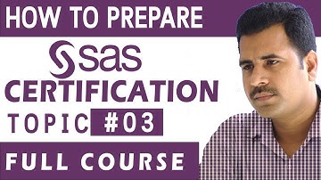 SAS Certification : How to create SAS dataset from existing dataset | Topic #3 ft.  Naidu