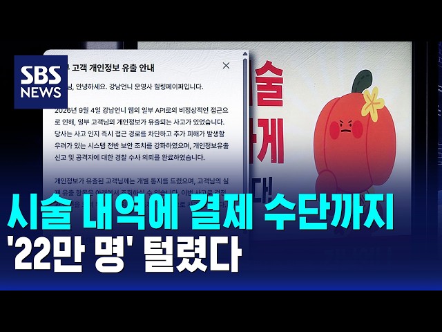 시술 내역에 결제 수단까지..'22만 명' 털렸다 / SBS 모닝와이드 2부