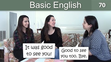 Lesson 70 👩‍🏫 Basic English with Jennifer 👋 Saying Goodbye