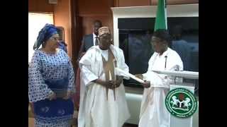 Letter of Credence Presented to Bamanga Tukur as Ambassador at Large