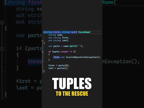 Solve Drawbacks Of Out Parameters With Tuples In C# #shorts