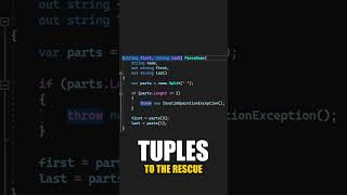 Solve Drawbacks Of Out Parameters With Tuples In C# #shorts screenshot 3