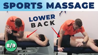Sports Massage Tutorial - Working On The Lower Back - Soft Tissue Mobilization Techniques