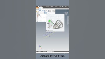 Creating Spring by Coil tool #Spring by Coil tool Autodesk Inventor || #inventor #shortsvideo