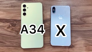 Samsung Galaxy A34 vs iPhone X