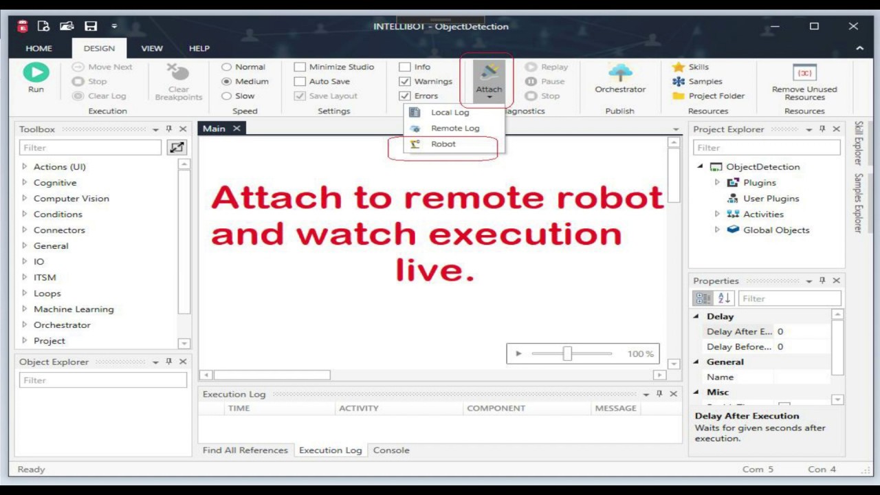 Attach to Remote Robot Functionality | Intellibot Studio | Intellibot ...