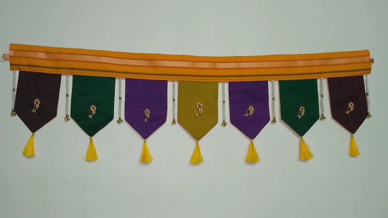 #SOULART #DIYdesignertoran Bandarwal, Maharashtrian Style Toran, Best use of leftover blouse piece