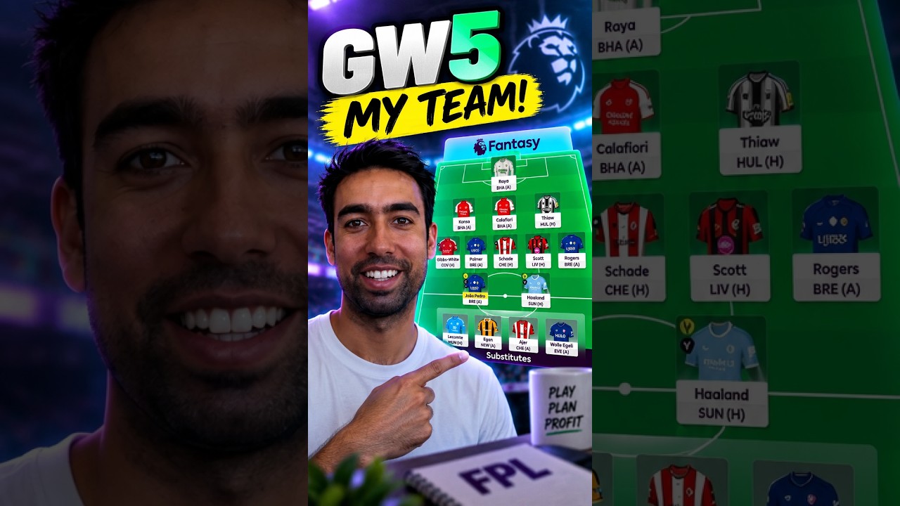 💥FPL Expert's GW5 FINAL Team Selection! | Triple Captain? |🌍#1 🛣️