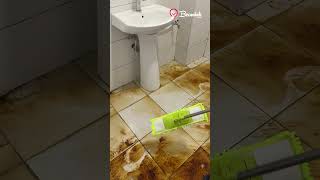 Satisfying Dirty Bathroom Floor Clean Up