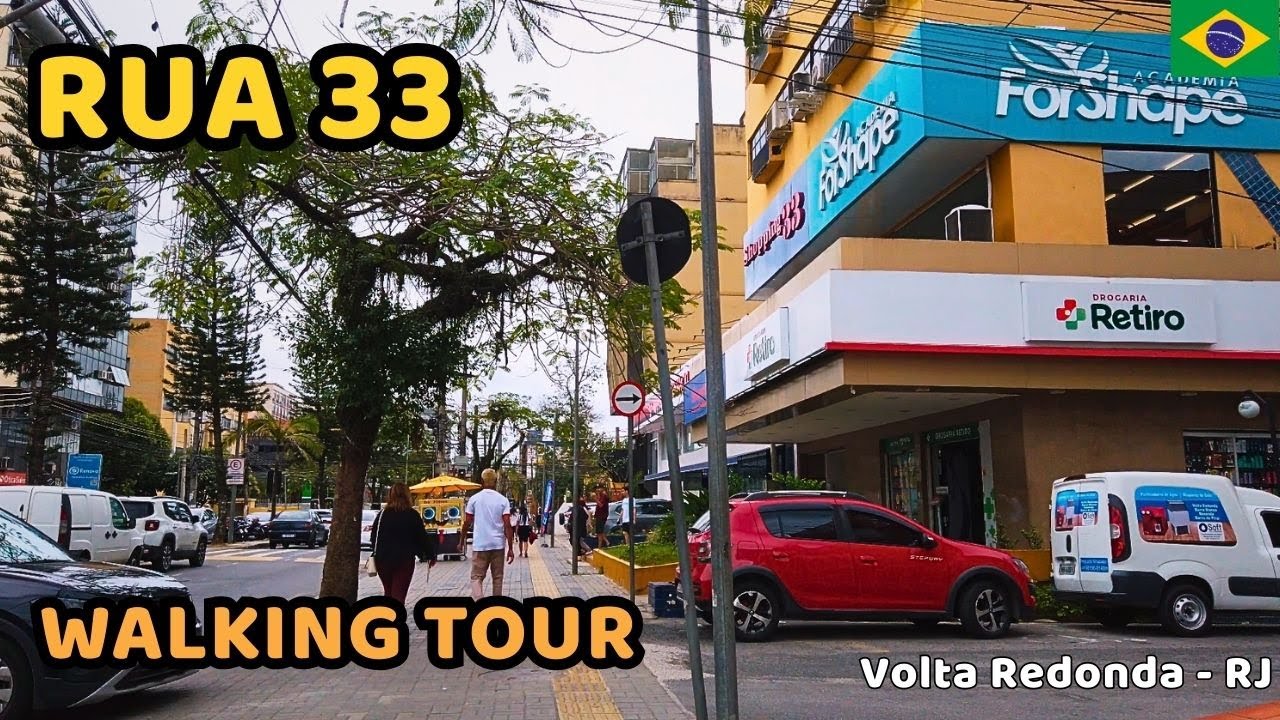 4K Walking on Rua 33, Volta Redonda |  WALKING TOUR ᴮᴿ
