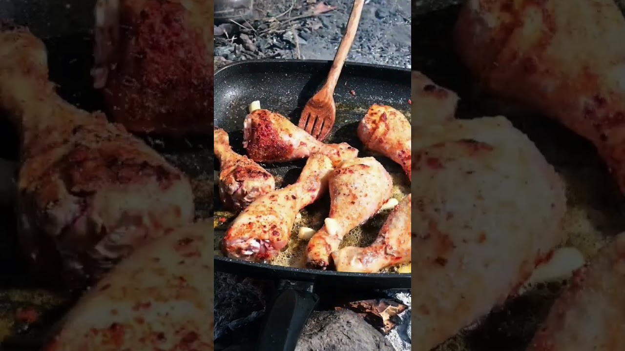 Doğada Tavuk Dürüm ✅#tavukyemekleri #chickenrecipe #chicken #tavuk #mangal #yemektarifleri #food