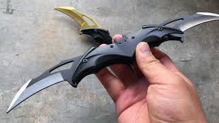Batman Dual Blade Spring Assisted Pocket Knife Youtube