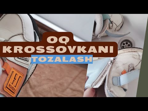 Oq KROSSOVKAni tozalash usuli | 100% oson va tez #foydali #oyoqkiyimlar #tozalitv