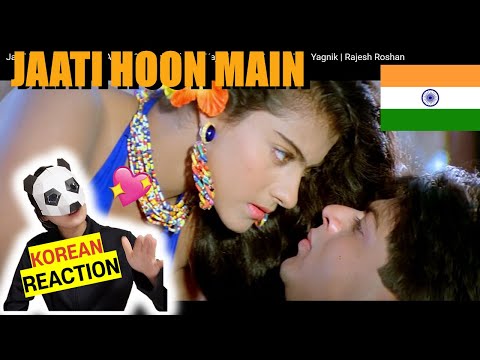 KOREAN React To Jaati Hoon Main - Karan Arjun | Shahrukh Khan & Kajol | Kumar Sanu & Alka Yagnik
