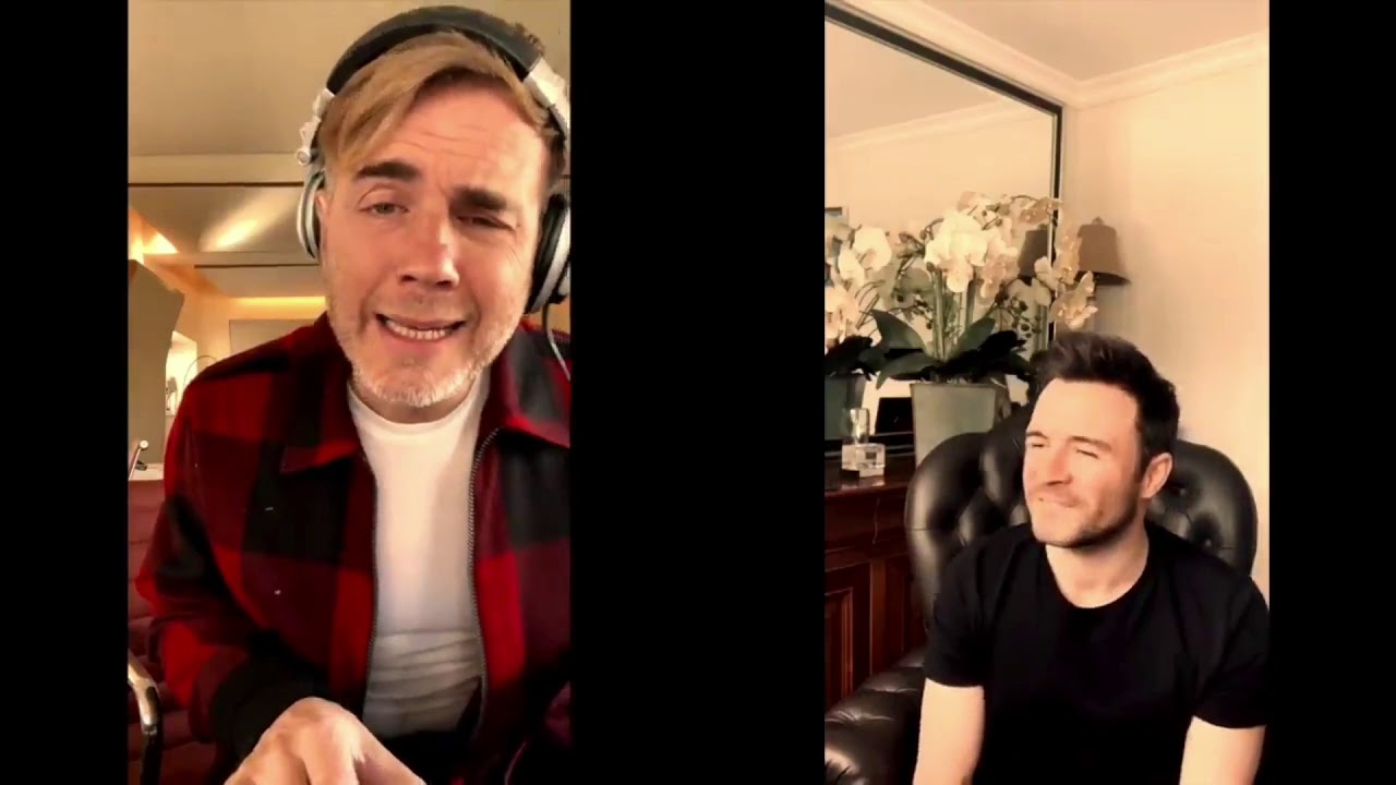 Shane singing 'I'll Be Right Here Waiting.' with Gary Barlow The Crooner Sessions