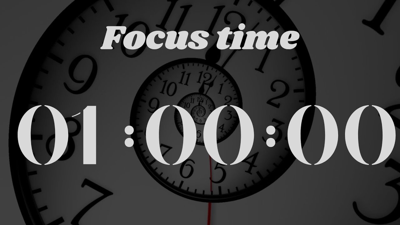 1 Hour Focus Timer π§‘ Spiral Clock Background π§‘ ASMR Tick Tock | Deep ...