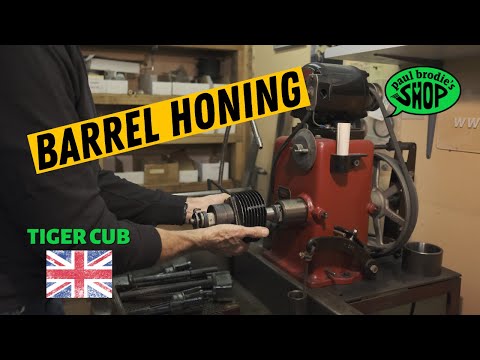 Honing a Tiger Cub barrel using a Sunnen pin-hole grinder // Paul Brodie&rsquo;s Shop