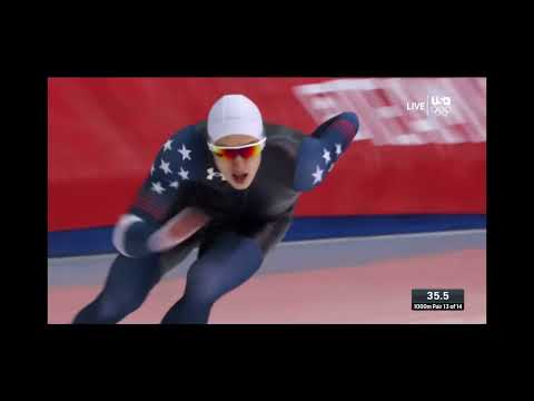 Jordan Stolz 1000m 1:07.62 Milwaukee