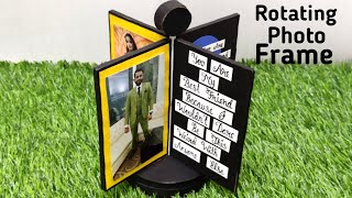 How To Make Unique Rotating Photo Frame | DIY Rotating Photo Frame