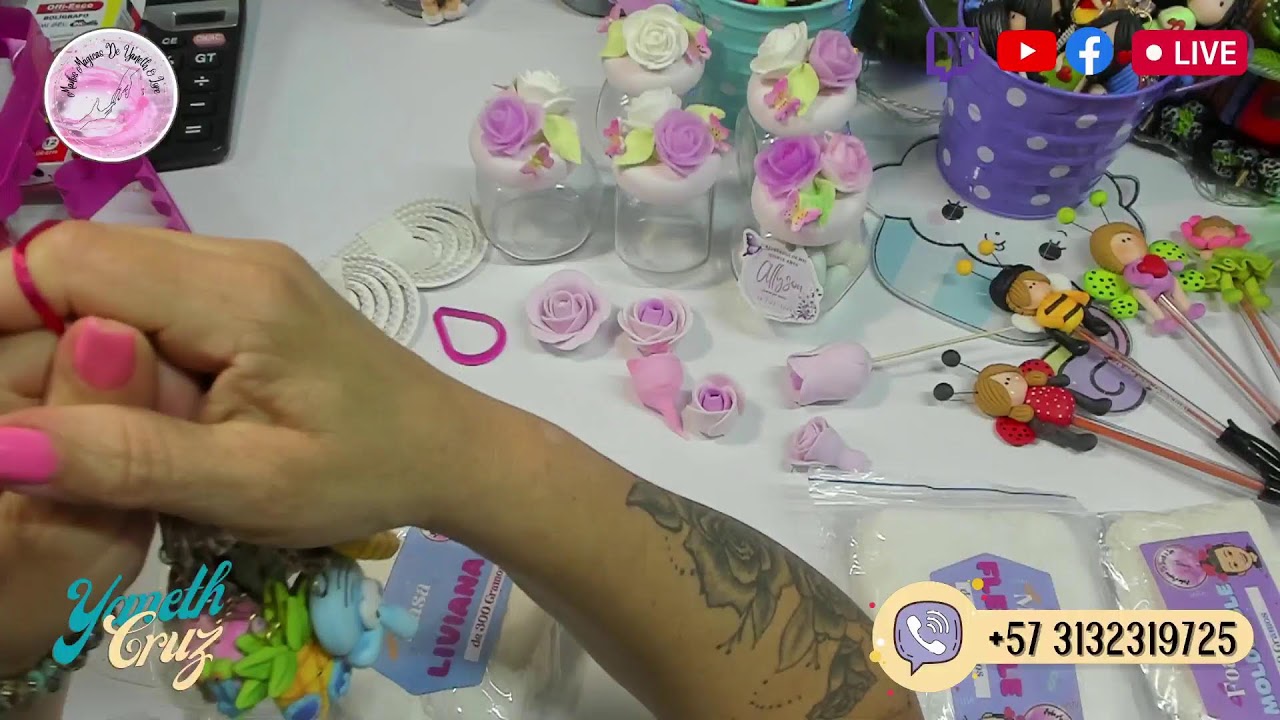 Rosas con cortadores en Porcelana Fria o Porcelanicron / Live