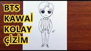 Kawai̇ Bts Çi̇zi̇mi̇ Bts Resmi̇ Nasil Çi̇i̇zli̇r - Kolay Resi̇m Çi̇zme