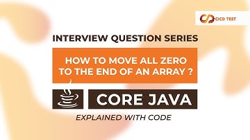 Move All Zero To The End of An Array | Core Java | Interview Question #corejava #interviewquestions