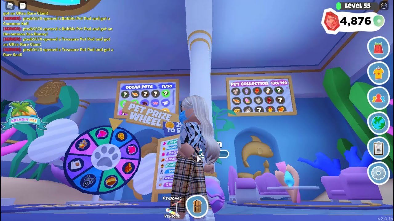 OVERLOOK BAY ARCADIA ISLE | OPENING NEW PET PODS | ROBLOX UPDATE